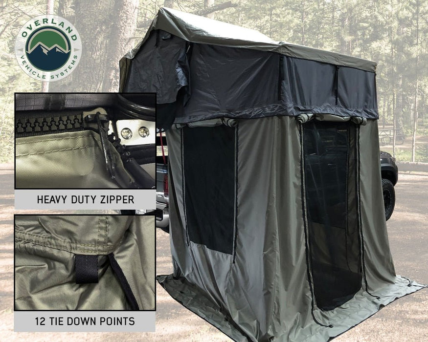 Overland Vehicle Systems 18029836 Nomadic 2 Annex Room - Polyester Fabric, Green and Black - Recon Recovery
