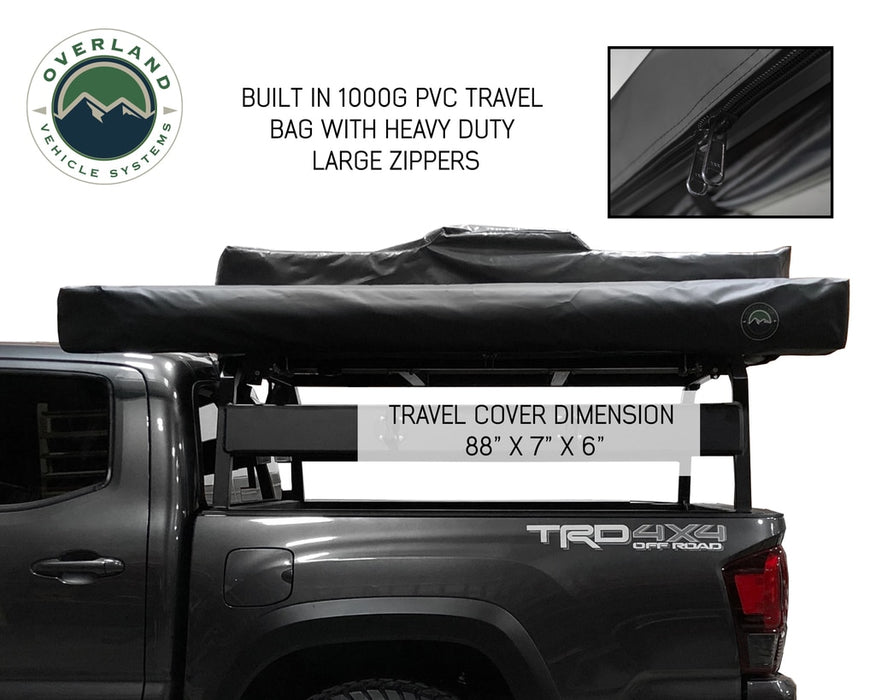 Overland Vehicle Systems 18059909 Gray Nomadic 8.0 ft. Awning - Polyester Fabric, Universal - Recon Recovery