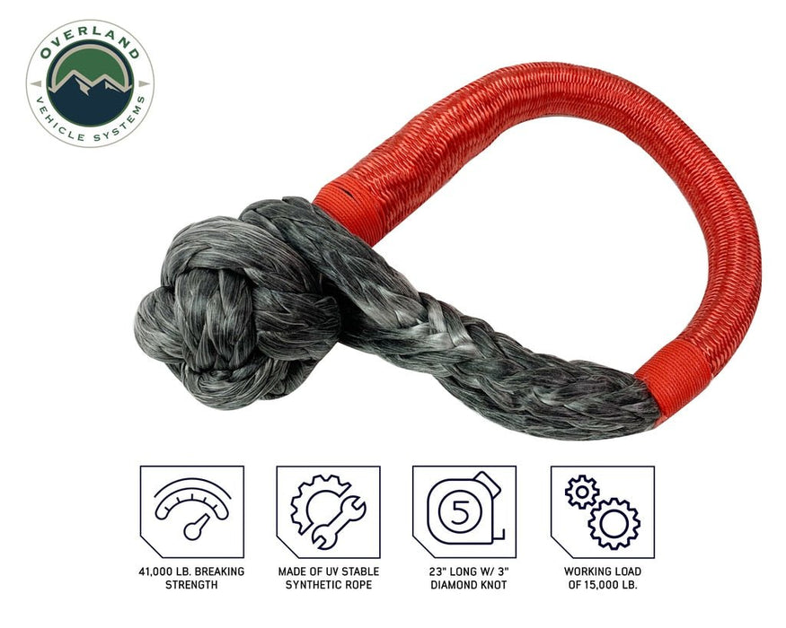 Overland Vehicle Systems 19-6580 Rope Shackle - 5/8 in. Thickness, Sold as Kit - Recon Recovery