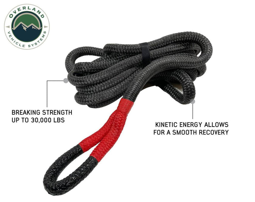 Overland Vehicle Systems 19009916 Brute Kinetic 30,000 lbs Recovery Rope 30 ft. - Recon Recovery