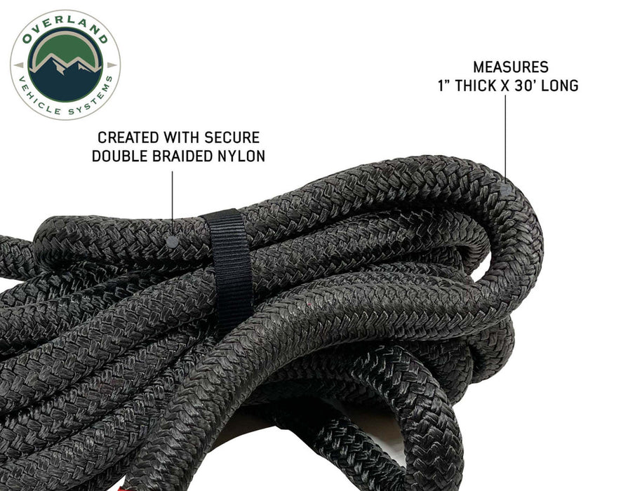 Overland Vehicle Systems 19009916 Brute Kinetic 30,000 lbs Recovery Rope 30 ft. - Recon Recovery
