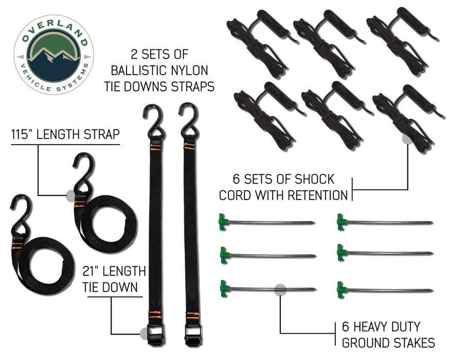 Overland Vehicle Systems 19539907 Gray Nomadic 270 Awning + Walls 1, 2, 3 - Recon Recovery