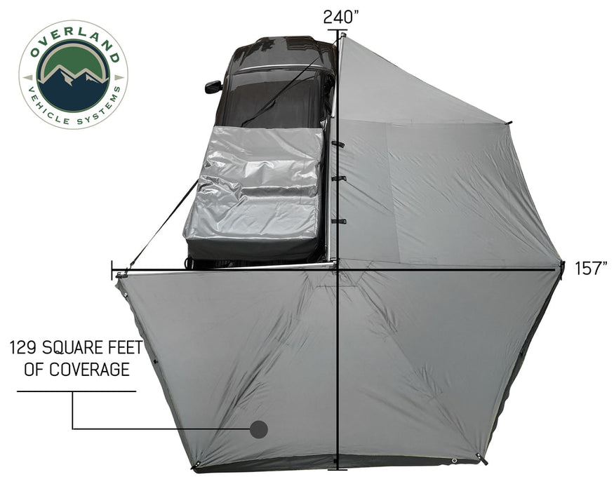 Overland Vehicle Systems 19549907 Gray Nomadic 270 Awning Passenger Side + Walls 1, 2, 3 - Recon Recovery