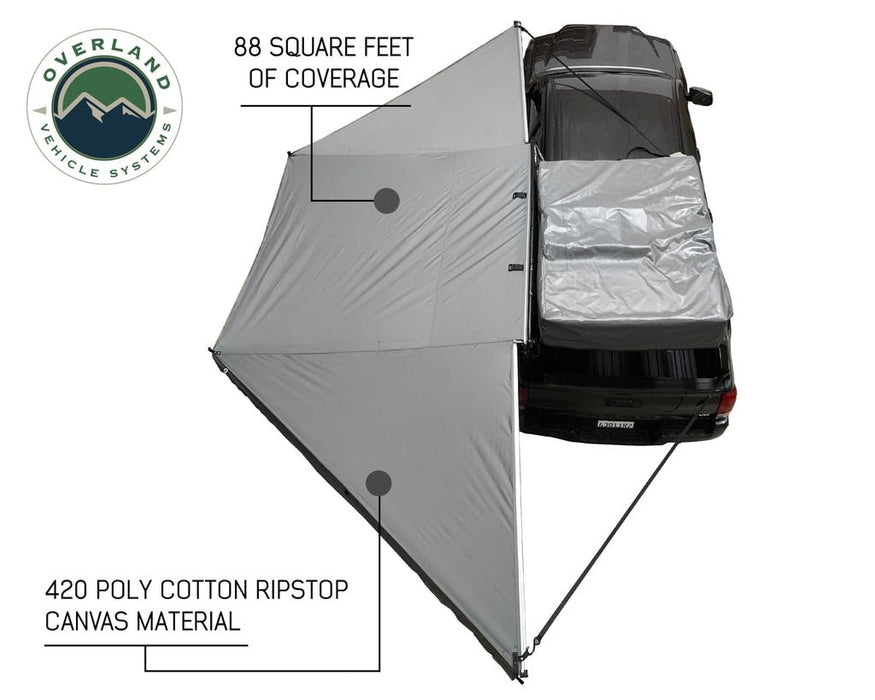 Overland Vehicle Systems 19619907 Gray Nomadic 180 Awning + Zip in Walls - Recon Recovery