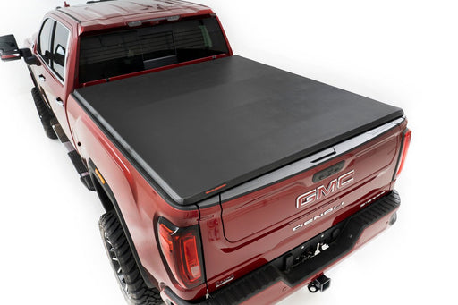Rough Country 41120690 Tri Fold Soft Tonneau Cover for 2020-2024 Chevy GMC 2500HD 3500HD (6'7" Bed) - Recon Recovery