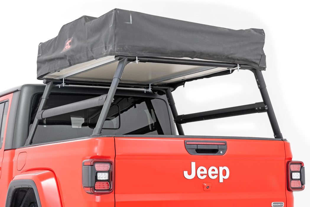 Rough Country Aluminum Overland Full Size Bed Rack for 2020-2024 Jeep Gladiator JT - Recon Recovery