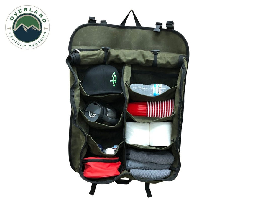 Overland Vehicle Systems 21139941 Trail Storage Soft Bag - Green, Waxed Canvas - Recon Recovery