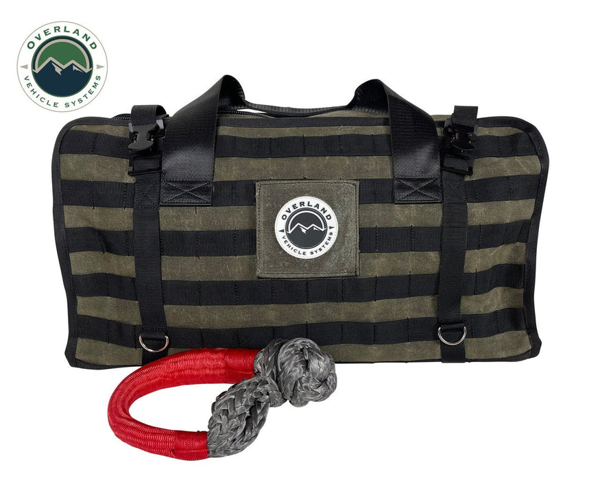 Overland Vehicle Systems Waxed Canvas Large Duffle Bag with Handle & Straps - Recon Recovery - Recon Recovery