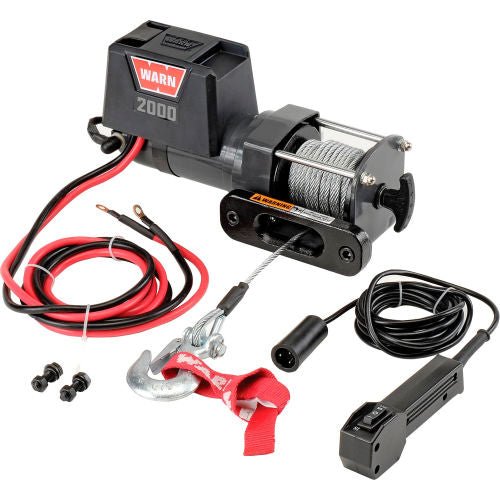 Warn 92000 DC Powered Utility 2,000 lbs. Pull Rating, 35 ft. Steel Line - Recon Recovery