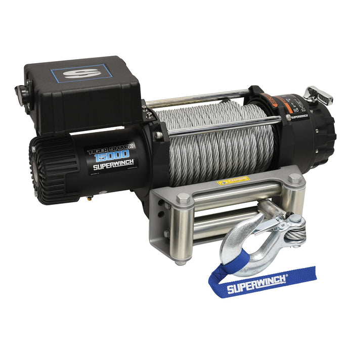 Superwinch 1515000 Electric Tiger Shark 15000 Winch - 15,000 lbs. Pull Rating, 82 ft. Line