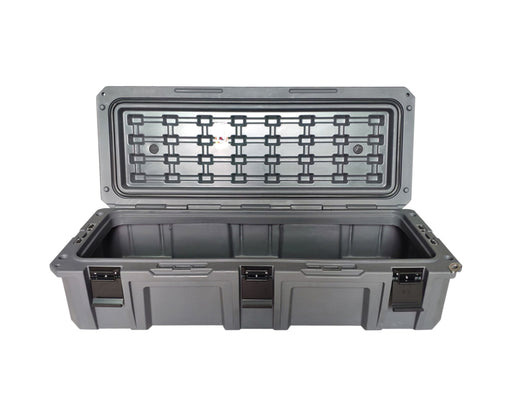 Overland Vehicle Systems 40100021 D.B.S. - Dark Grey 117 QT Dry Box With  Drain and Bottle Opener - Recon Recovery