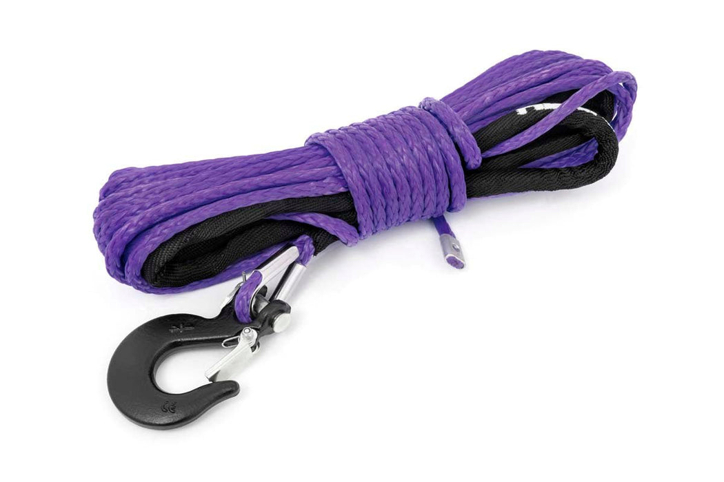 Rough Country RS162 Winch Cable & Synthetic Rope - Synthetic, 7,000 lbs. Pull Rating, 50 ft. Line Length1/4 in. Line Diameter, Purple - Recon Recovery