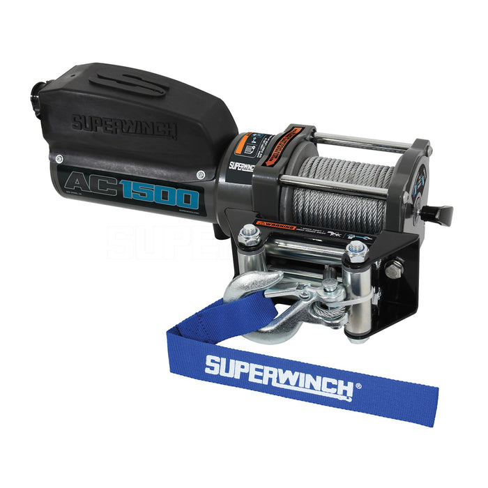 Superwinch 1715001 Utility AC 1500 Winch - 1,500 lbs. Pull Rating, 35 ft. Line
