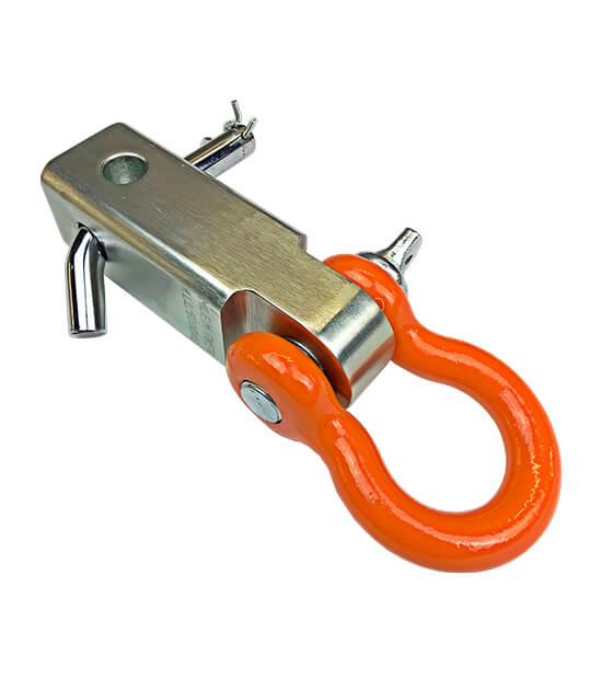 Mile Marker 60-65000C D-Ring Hitch Receiver 3/4 Inch Steel Orange Zinc Coated Dual Sided Mounting