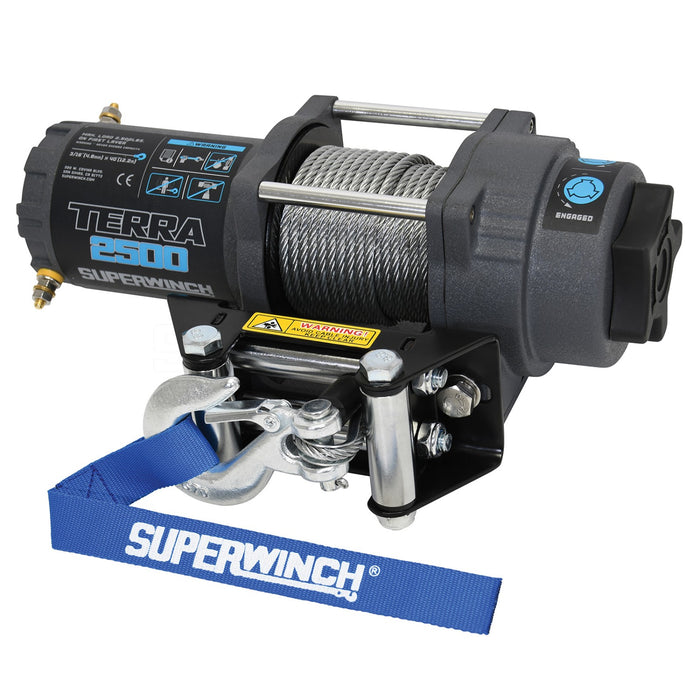 Superwinch 1125260 ATV-UTV Terra 2500 Winch - 2,500 lbs. Pull Rating, 40 ft. Line