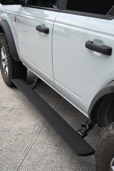 Go Rhino E1 Electric Running Boards for 2021-2024 Ford Bronco 4 Door (No Drill) - Recon Recovery