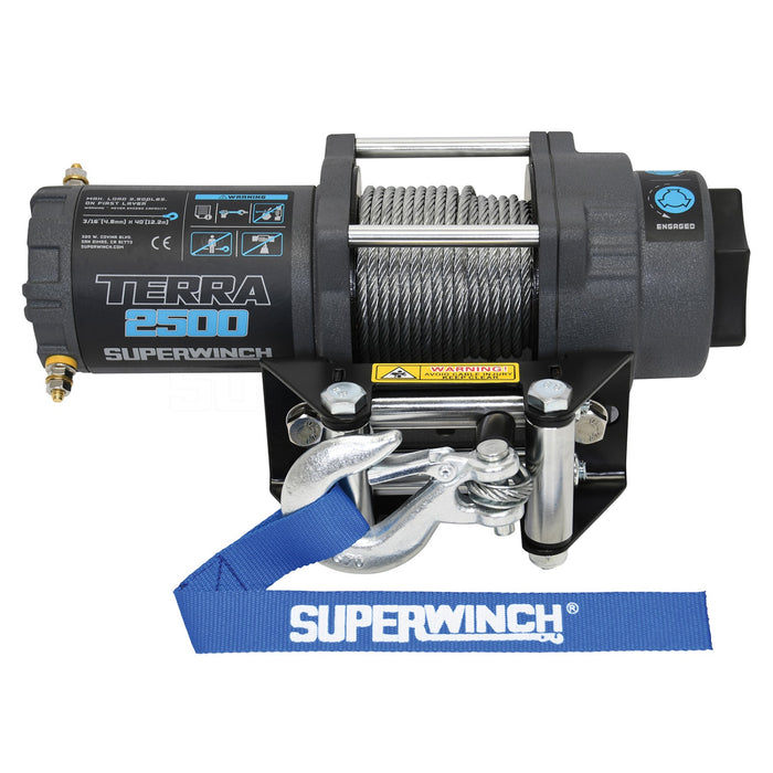 Superwinch 1125260 ATV-UTV Terra 2500 Winch - 2,500 lbs. Pull Rating, 40 ft. Line