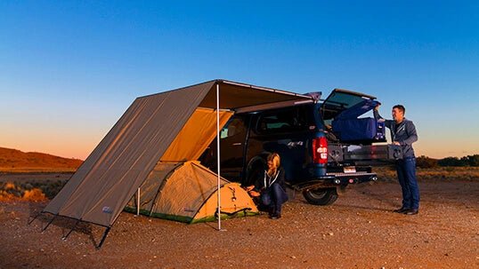 ARB 813403 Tan Awning Shade Wall - Polyester Fabric - Fits Only 98.4"x 78.7" Awnings - Recon Recovery