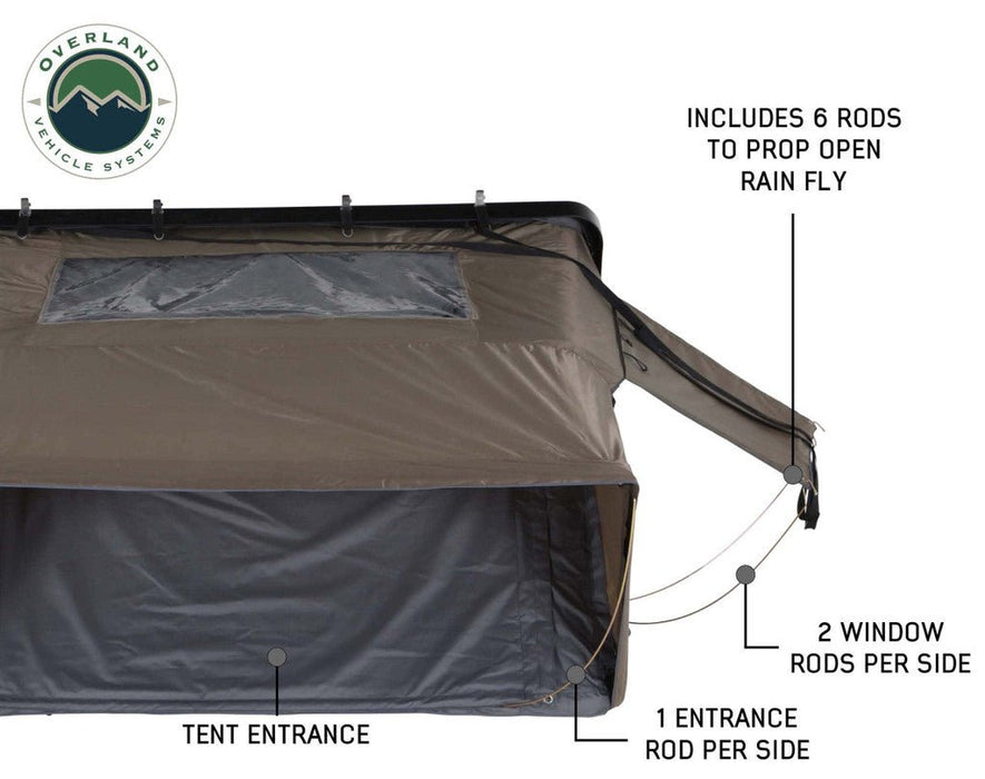 Overland Vehicle Systems 18189901 Bushveld II Hard Shell Roof Top Tent - 2 Person - Recon Recovery