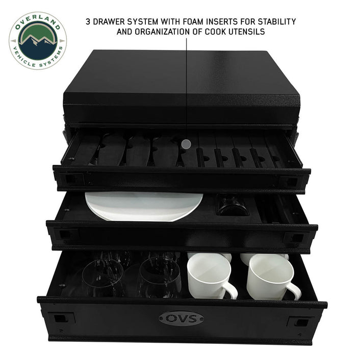 Overland Vehicle Systems 21010502 Glamping Kitchen System 39 Piece Cookware - Recon Recovery