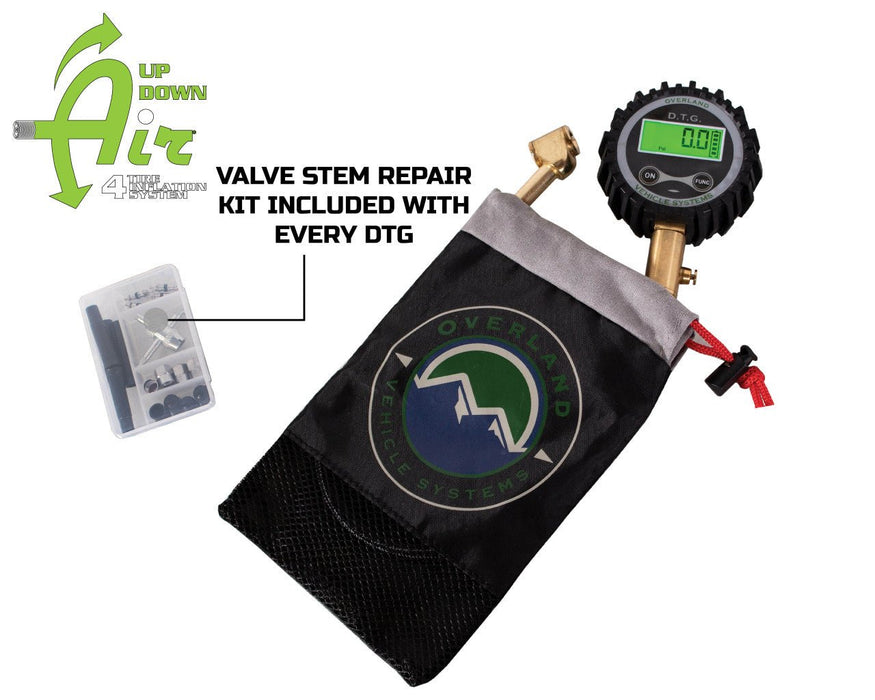 Overland Vehicle Systems Digital Tire Gauge With Valve Kit & Storage Bag - Recon Recovery - Recon Recovery