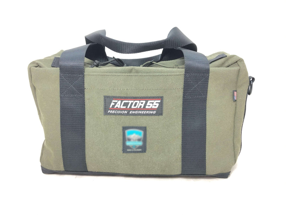 Factor 55 00476 Trail Storage Soft Bag 18"L x 11"H x 8"W - Green, Waxed Canvas - Recon Recovery