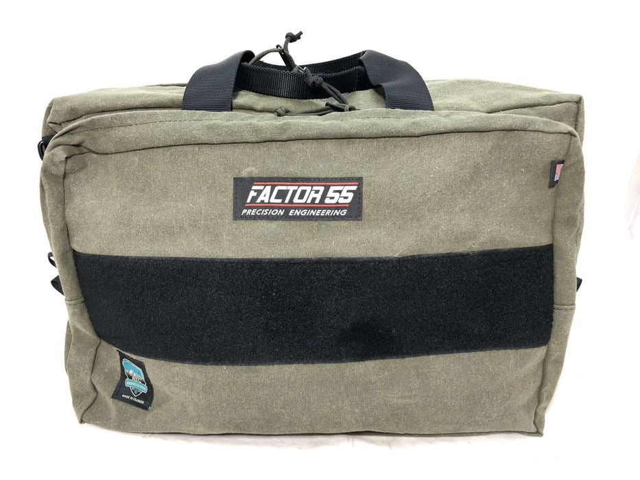 Factor 55 00481 Trail Storage Soft Bag 21"L x 14"H x 12"W - Green, Waxed Canvas - Recon Recovery