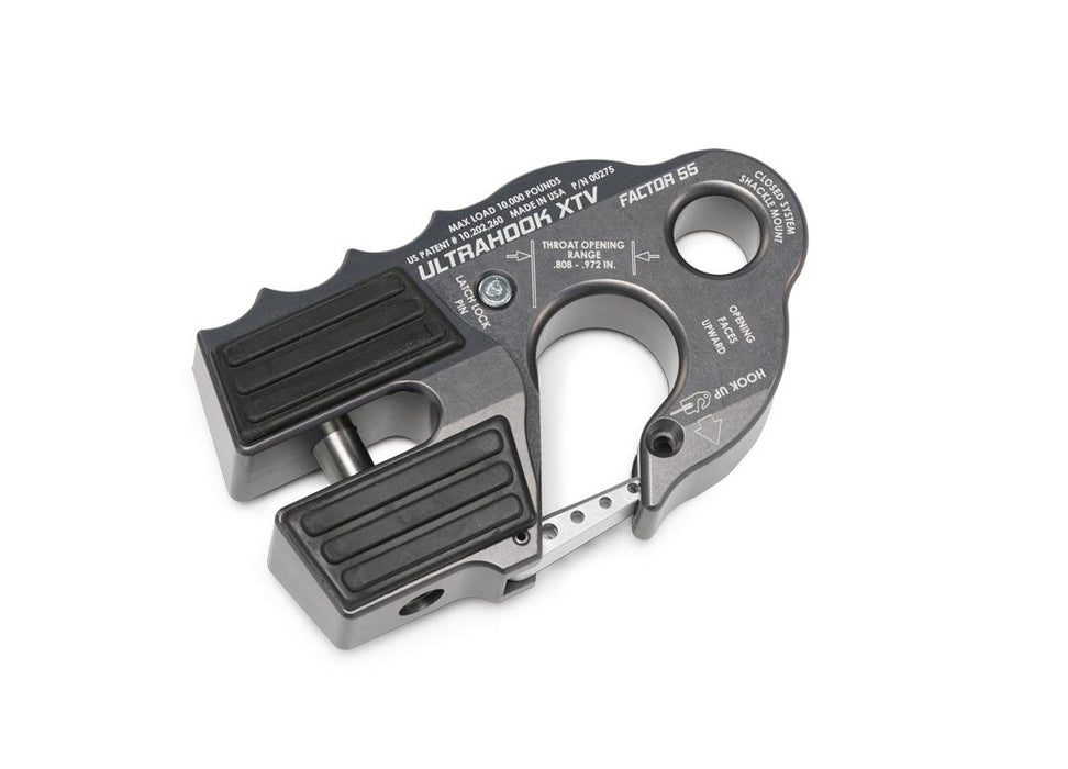 Factor 55 UltraHook UTV Winch Hook Shackle Clevis - For up to 5/16 in. Rope or Cable - Recon Recovery