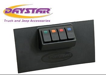 Daystar 07-10 Jeep Wrangler JK Lower Switch Panel Including 4 Switches KJ71040BK - Recon Recovery