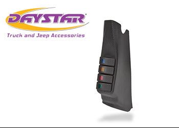 Daystar 07-10 Jeep Wrangler JK A-Pillar Switch Pod W/ Switches KJ71044BK - Recon Recovery