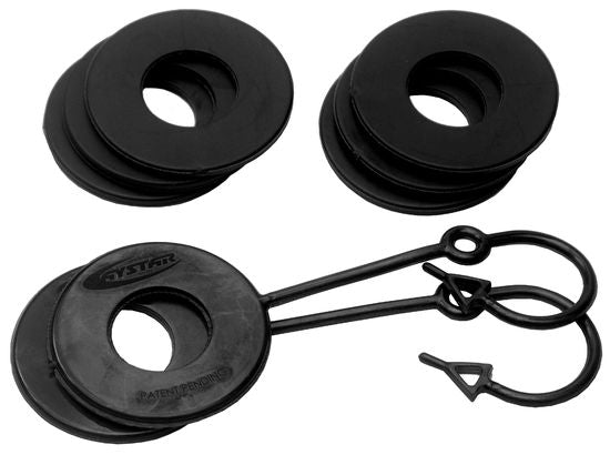 Daystar KU70061BK D Ring Isolator Washer Locker Kit 2 Locking Washers and 6 Non-Locking Washers Black