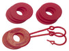 Daystar KU70061RE D Ring Isolator Washer Locker Kit 2 Locking Washers and 6 Non-Locking Washers Red - Recon Recovery