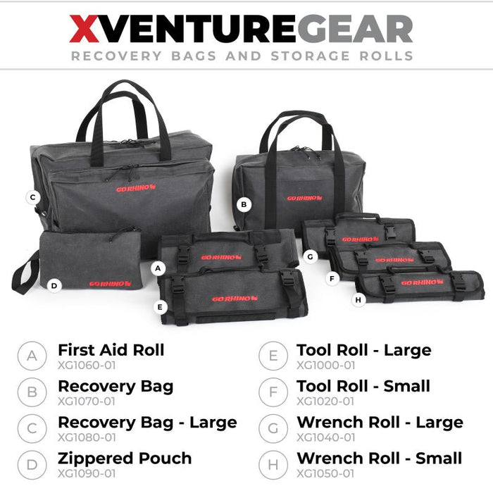 Go Rhino XG1020-01 Xventure Gear - Tool Roll Storage Bag- Small 33" x 13-3/4" x 6-3/4"" - Recon Recovery