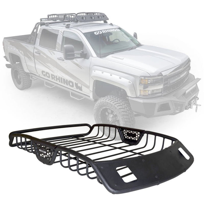 Go Rhino Back Rack Go Rhino SR20 Universal NO DRILL Basket Style Overland Safari Roof Rack ...