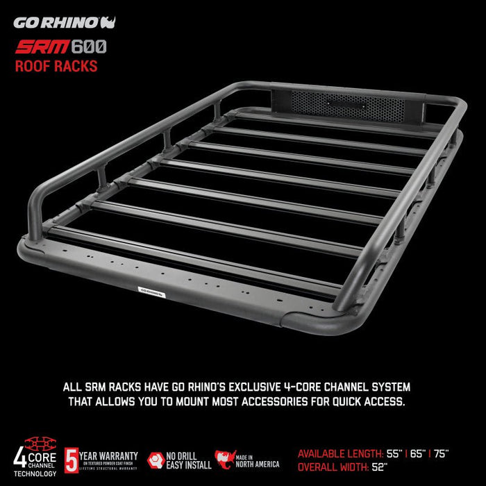 Go Rhino SRM600 Universal Tubular Basket Style Roof Rack - Recon Recovery