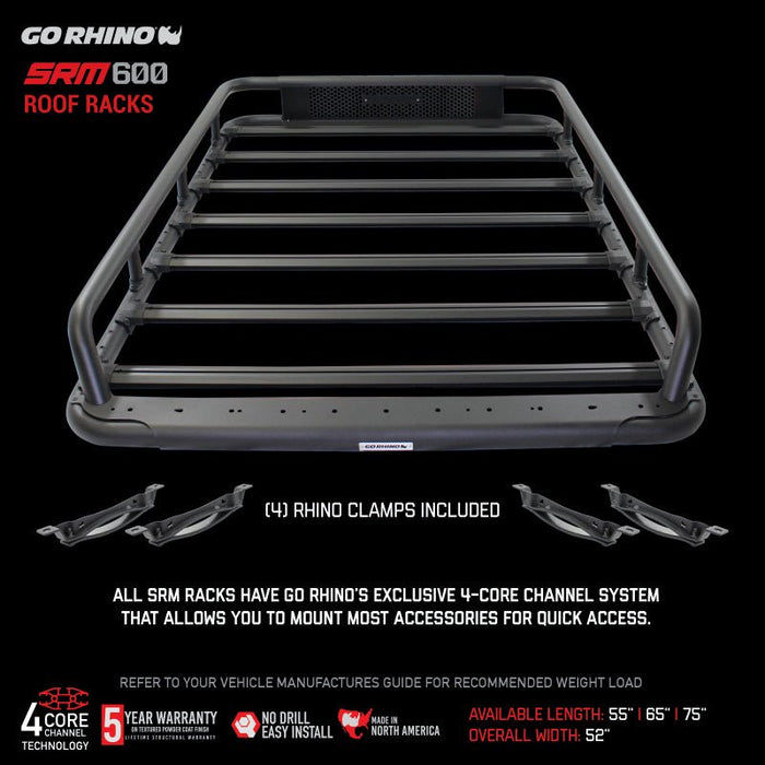 Go Rhino SRM600 Universal Tubular Basket Style Roof Rack - Recon Recovery