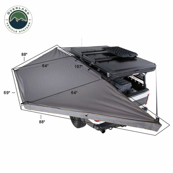 Overland Vehicle Systems Nomadic 180 LTE Awning with Optional Side Walls - Recon Recovery