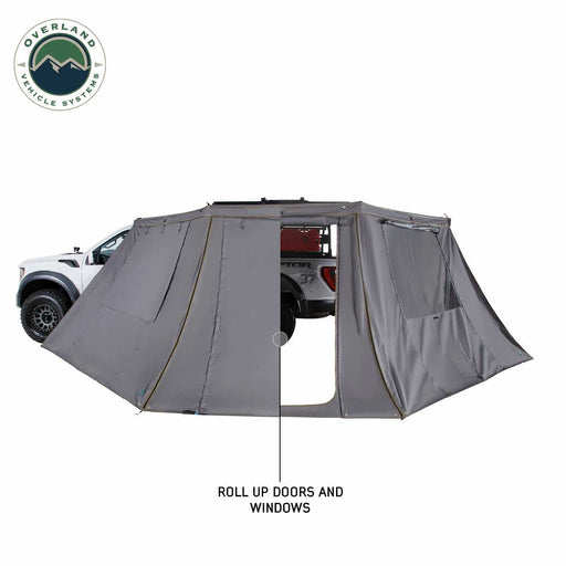 Overland Vehicle Systems Nomadic 180 LTE Awning Wall Kit with Windows - Recon Recovery - Recon Recovery
