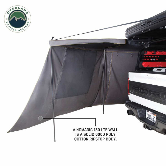 Overland Vehicle Systems Batwing Nomadic 180 LTE Awning With Wall Kit - Recon Recovery - Recon Recovery