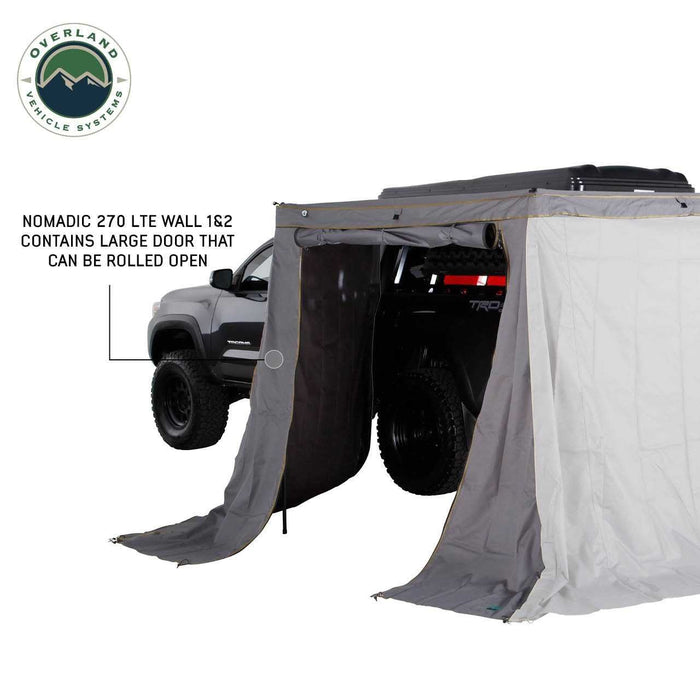 Overland Vehicle Systems Batwing Nomadic 270 LTE Awning with 4 Walls - Recon Recovery - Recon Recovery