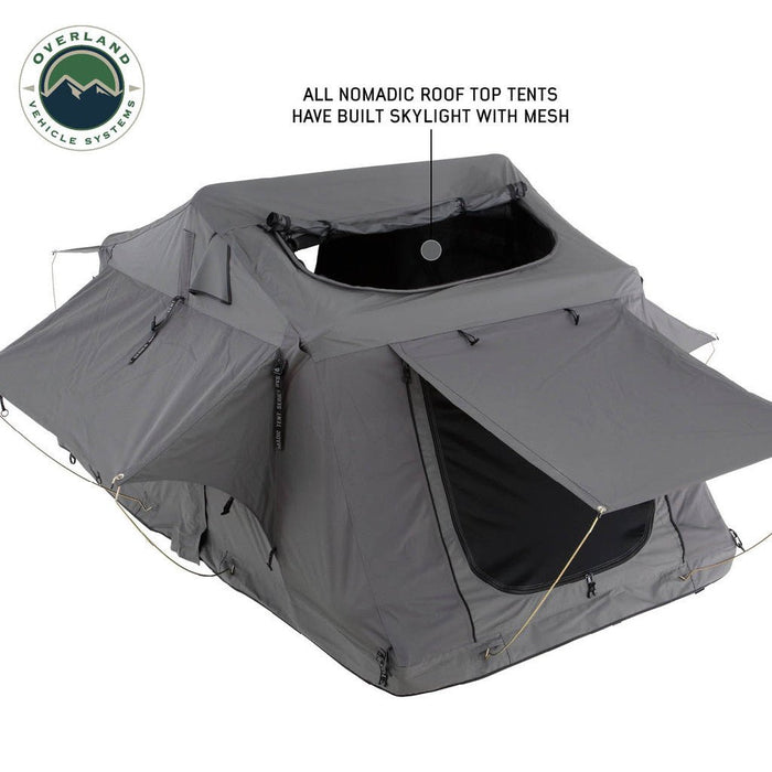 Overland Vehicle Systems 18439936 Nomadic 3 Soft Shell Roof Top Tent + Free Bonus Gifts - 3 Person - Recon Recovery