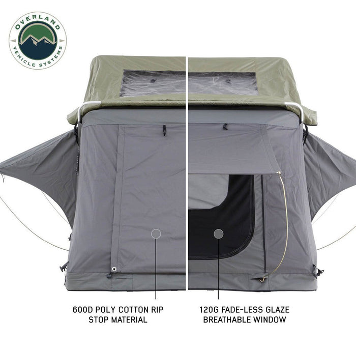 Overland Vehicle Systems 18439936 Nomadic 3 Soft Shell Roof Top Tent + Free Bonus Gifts - 3 Person - Recon Recovery