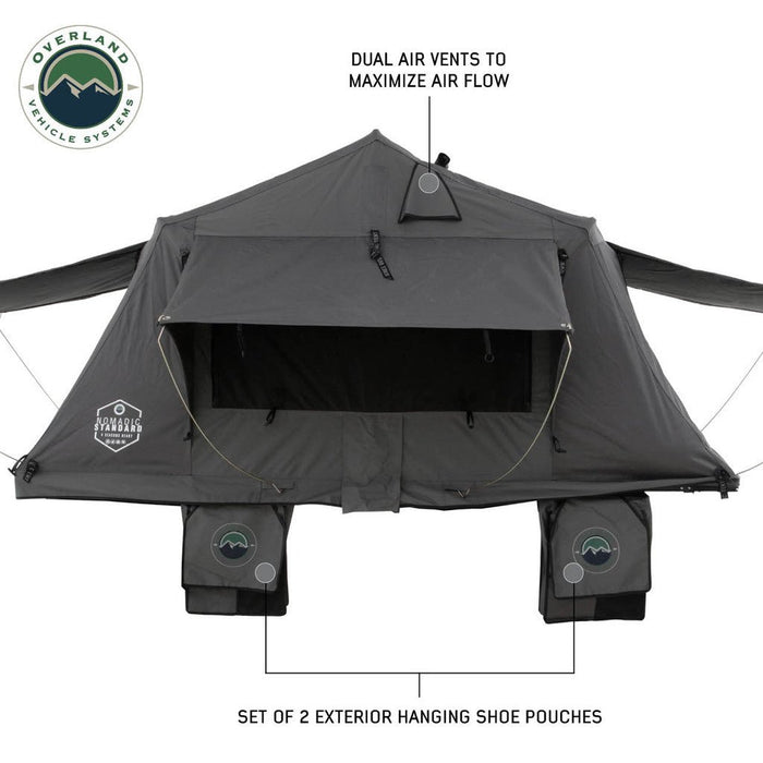 Overland Vehicle Systems 18439936 Nomadic 3 Soft Shell Roof Top Tent + Free Bonus Gifts - 3 Person - Recon Recovery