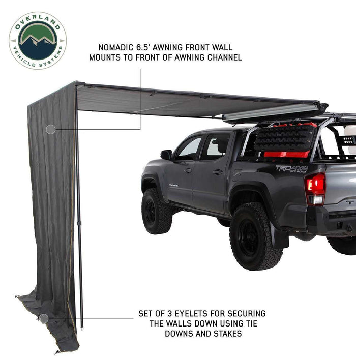 Overland Vehicle Systems Nomadic 6.5 ft Awning Front Shade Wall - Recon Recovery - Recon Recovery