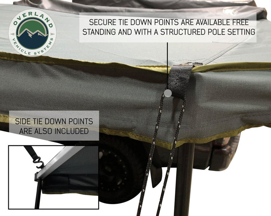 Overland Vehicle Systems 19529907 Batwing Gray Nomadic 270 Awning 88" - Passenger Side - Recon Recovery