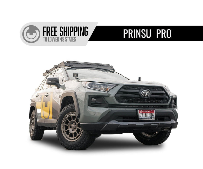 Prinsu PRO Series 1200lbs Roof Rack for 2019-2024 Toyota Rav4 - Black Powder Coat (No Drill) - Recon Recovery