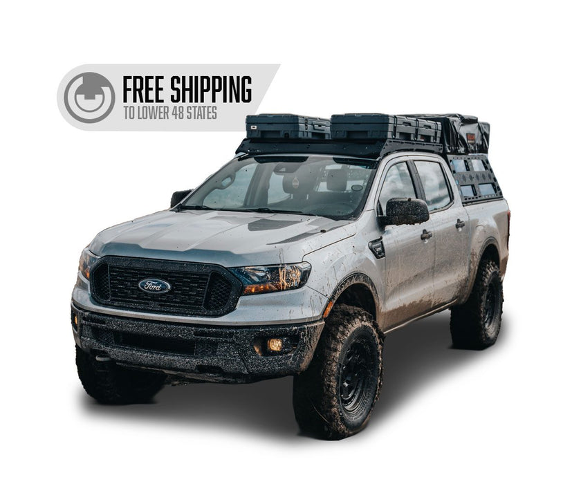 Prinsu Roof Rack for 2019-2024 Ford Ranger Raptor Crew Cab- Black Powder Coat - Recon Recovery