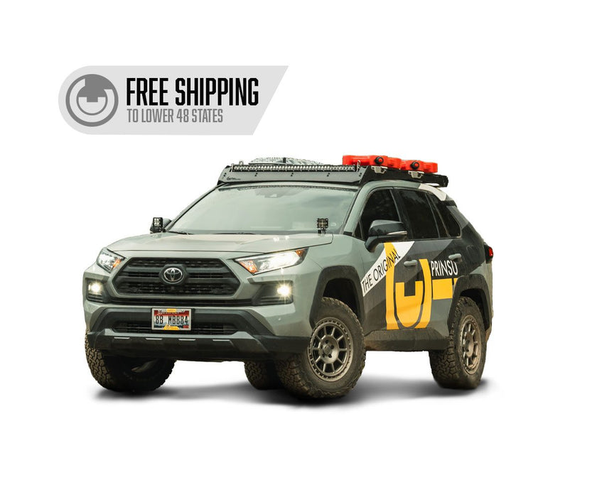 Rav4 Ladder Rack Prinsu Roof Rack for 2019-2024 Toyota Rav4 - Black Powder Coat — Recon ...
