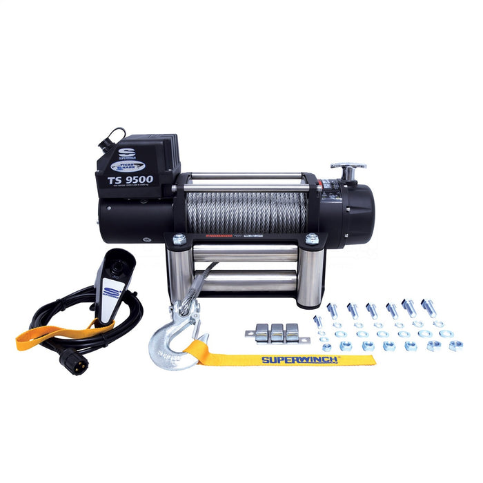 Superwinch 1595200 Electric Tiger Shark 9500 Winch - 9,500 lbs. Pull Rating, 95 ft. Line