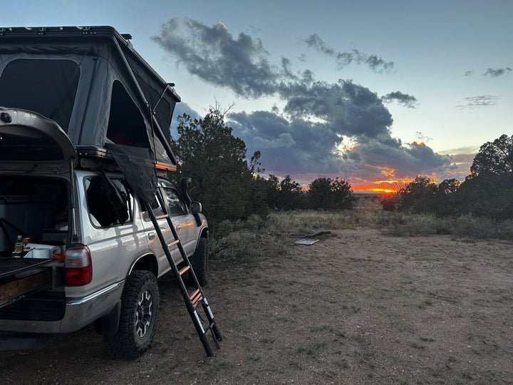 roof top tent for 4runner Tuff Stuff Overland TS-1-1800BLK Alpine Fiftyone Aluminum Shell Roof Top Tent